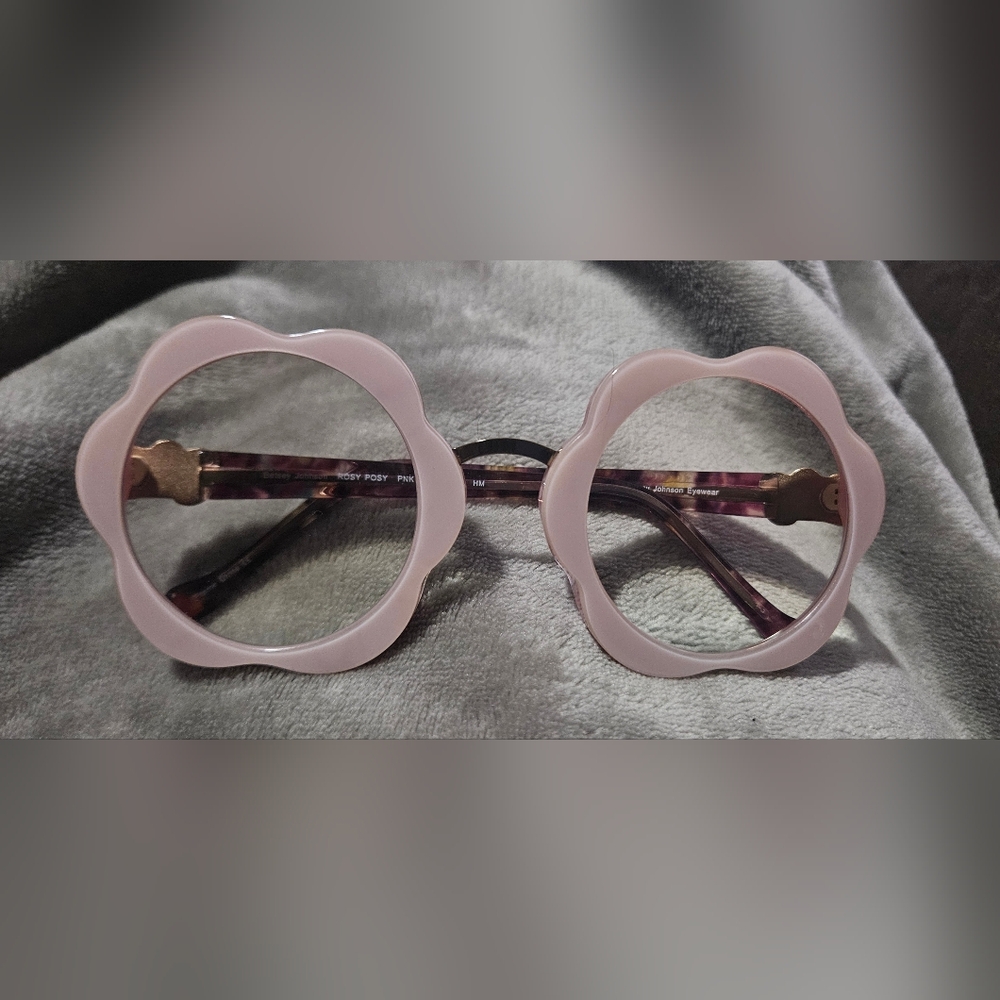Betsey Johnson Pink Floral Frame Glasses